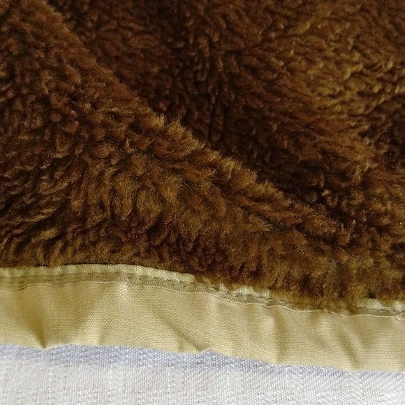 Montgomery Ward women's jacket zip up faux fur sherpa lined brown size Medium - Picture 7 of 16